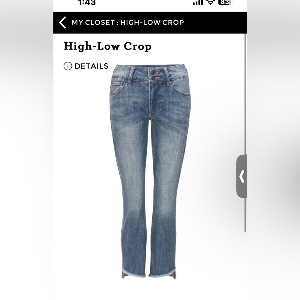 CAbi Ankle Cropped Jeans with Classic Mid-Rise